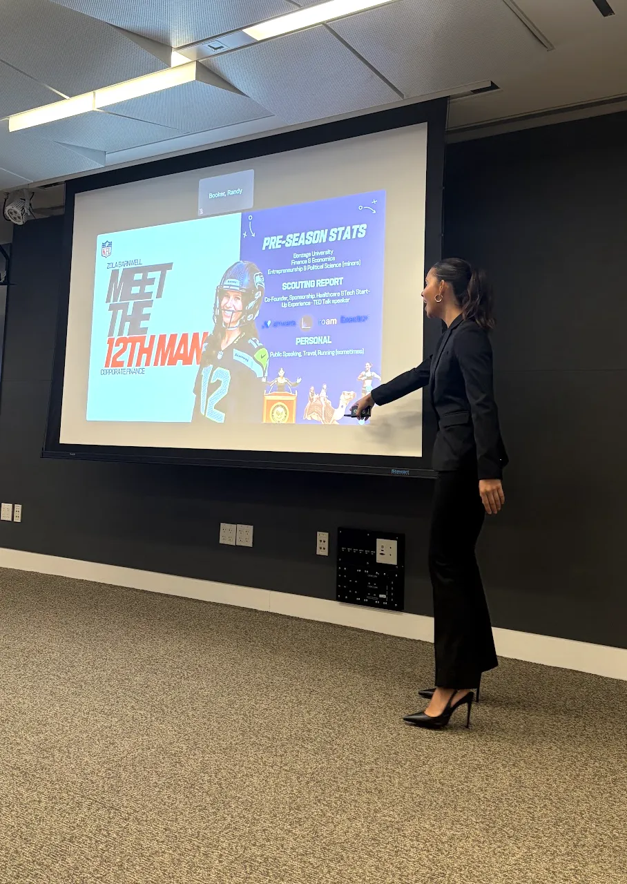 presenting my nfl internship slide