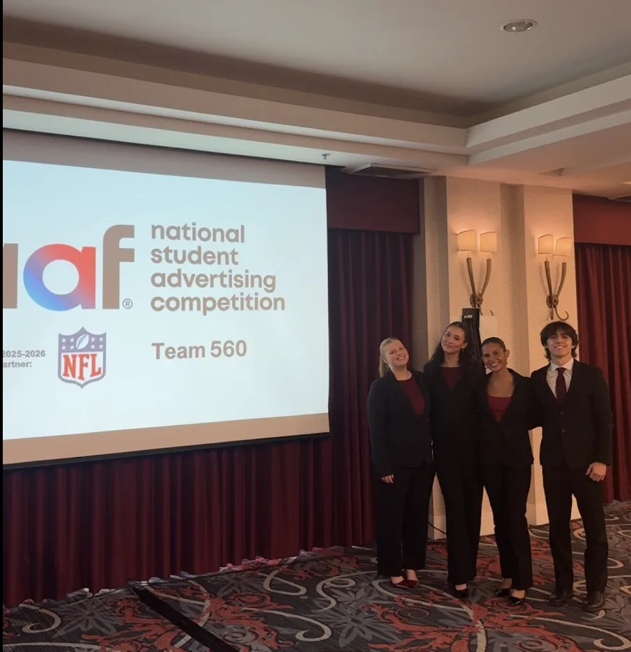 with my team at the aaf national student advertising competition