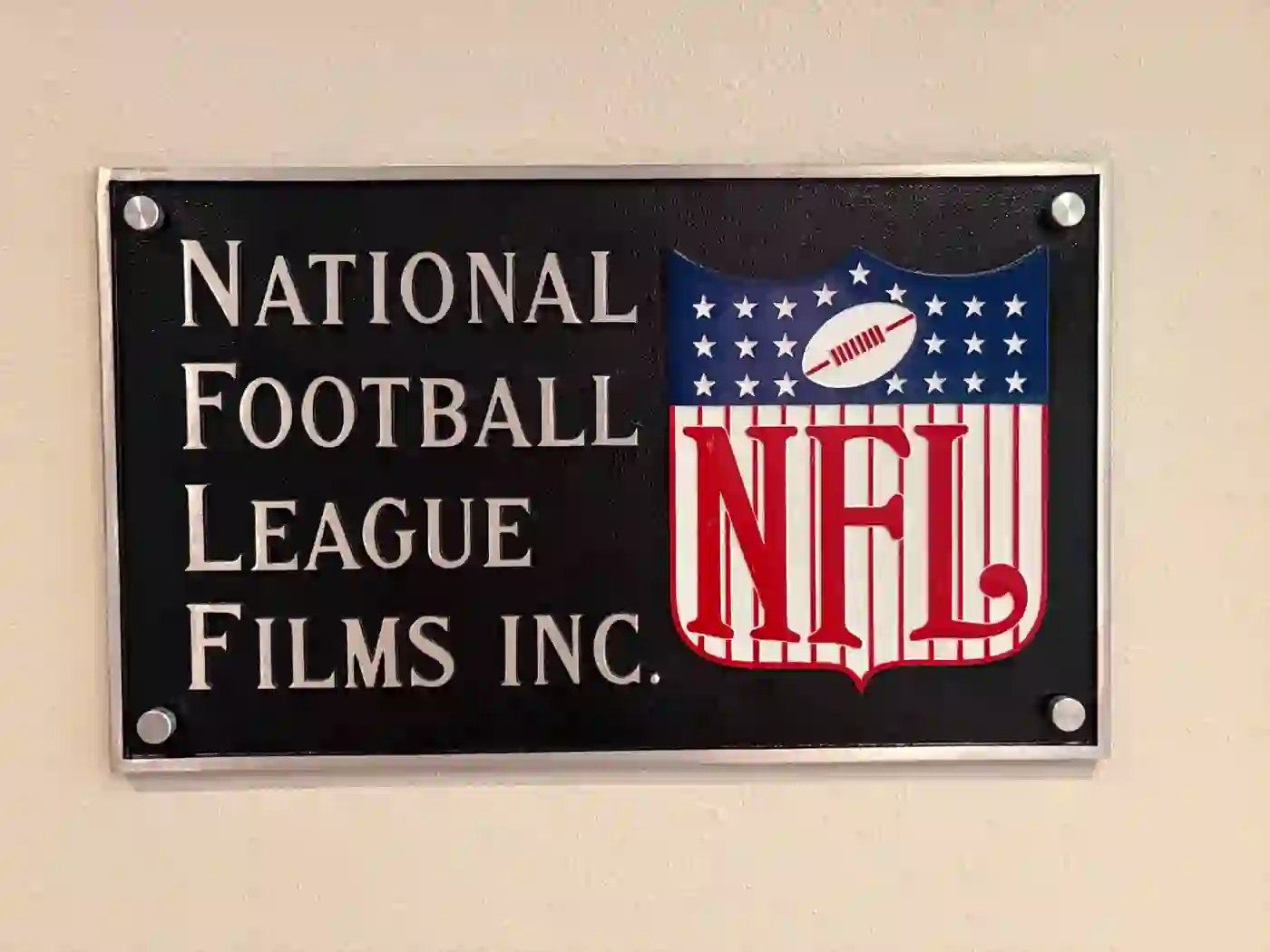 nfl films sign at the office