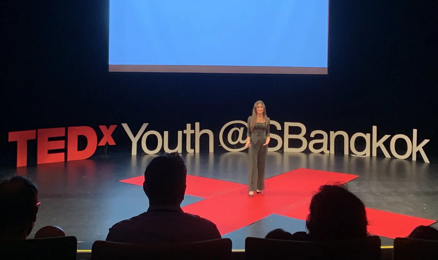 on stage at tedxyouth bangkok