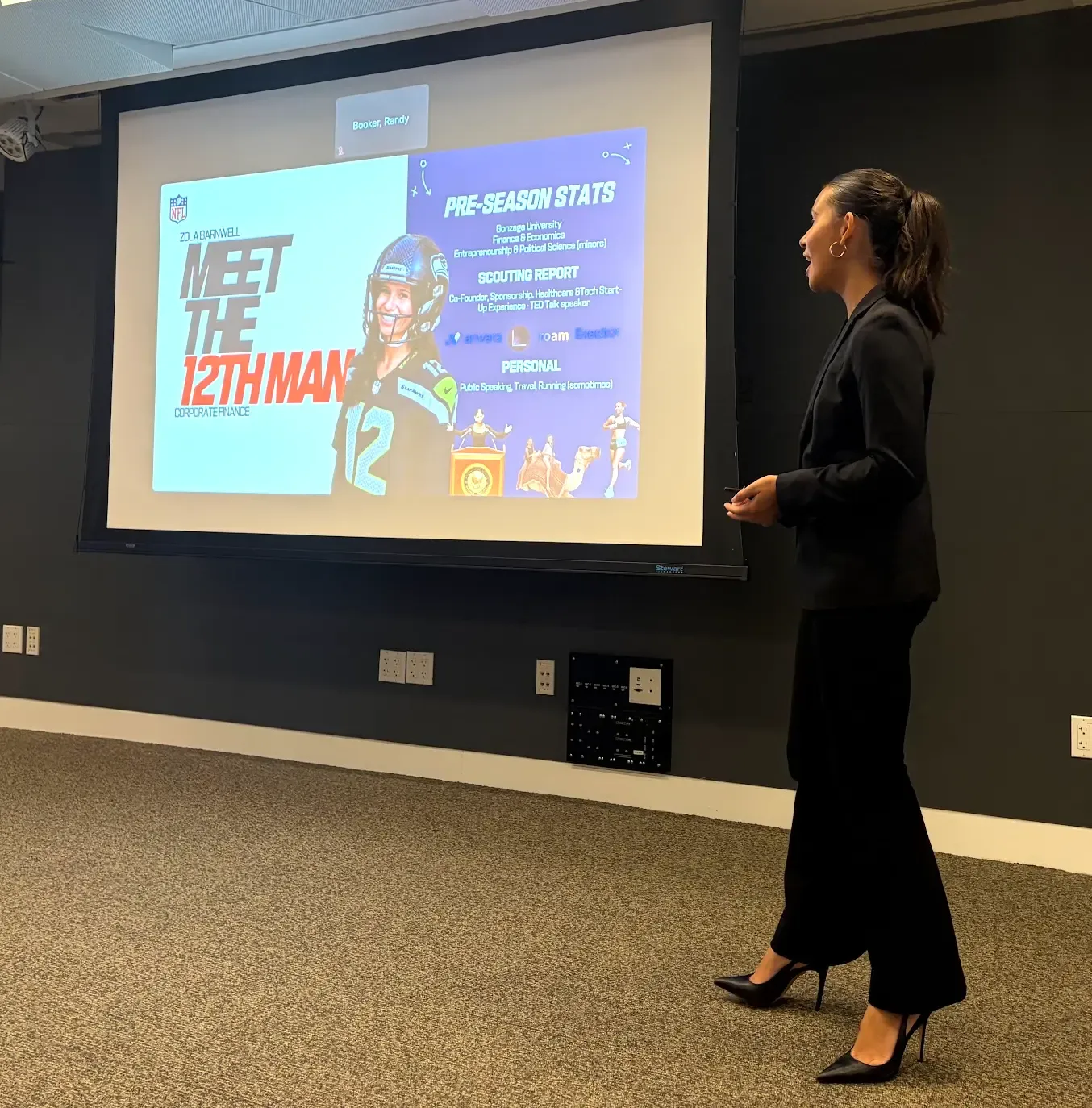 presenting to the class of the nfl internship